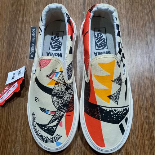 orange vans slip ons