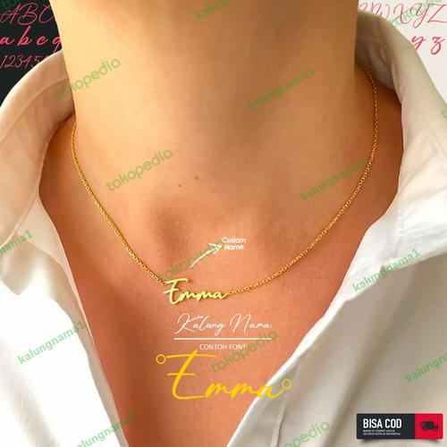 Jual kalung nama titanium anti karat 