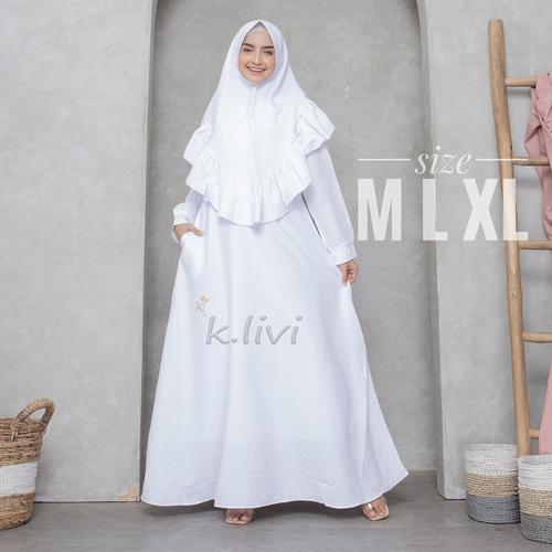 Jual Baju Gamis Putih Syari M L Xl Pengajian Manasik Busana Muslim Wanita M Kota Cimahi Idaystore2 Tokopedia