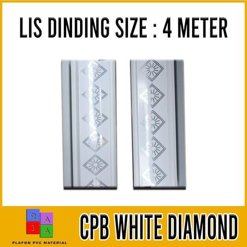 Gambar Lis Dinding Plafon PVC Motif Diamond Putih dari Raja plafon pvc Kota Bekasi Tokopedia