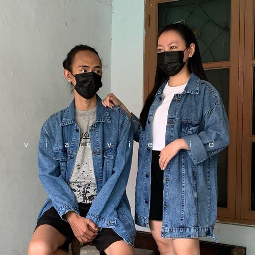 Jual ROSE Oversized Jaket Jeans / Jaket 