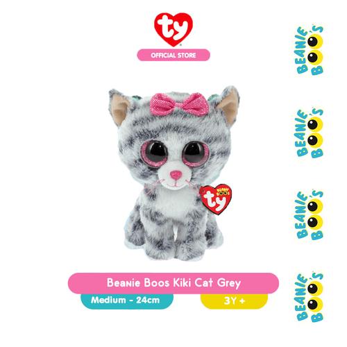 Jual TY Beanie Boos Kiki Grey Cat (Medium) Boneka Kucing Kab