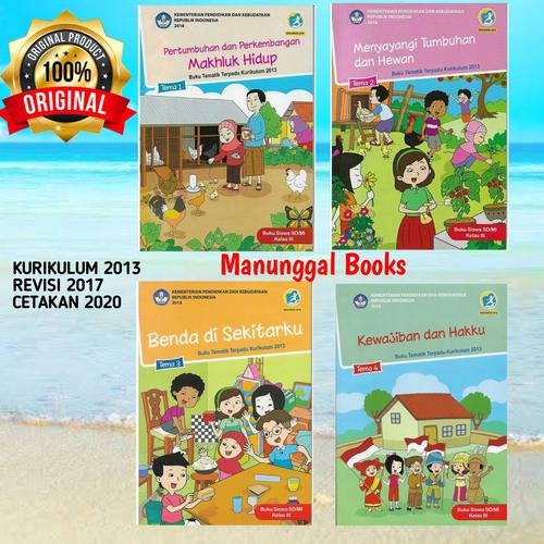 Jual Buku Paket Tematik Kelas 3 SD/MI Tema 1 2 3 4 Semester 1 K13 ...