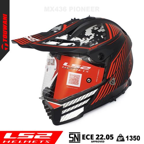 Jual Helm LS2 MX436 Pioneer Xtreme Matt Black Red - Jakarta Utara - Touwani  | Tokopedia