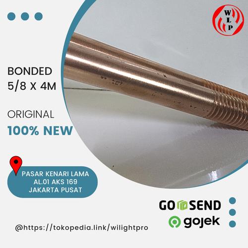 Jual As Grounding Rod Bonded Ukuran Diameter 5/8 Inch Pnajnag 4 Meter