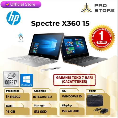 Gambar HP Spectre X360 15 4K UHD TOUCH i7 1165G7 16GB 512ssd W10 15.6 - LAPTOP dari ProStoreComputer Jakarta Utara Tokopedia