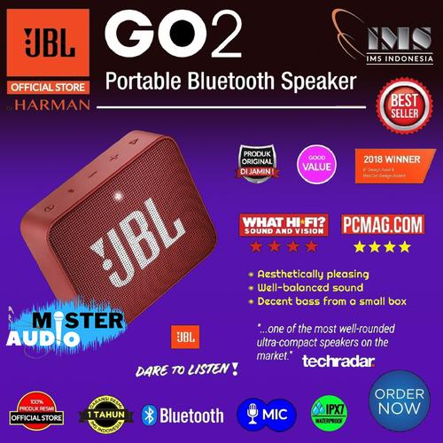 Jual JBL GO 2 / GO2 Waterproof Portable Bluetooth Speakers Original