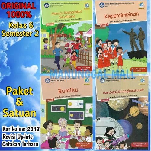 Jual Buku Tematik Tema 6,7,8,9 Kelas 6 SD/MI Semester 1 dan 2 K13 ...
