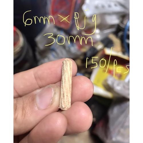 Jual Dowel Kayu/Pen Kayu/Dowel Furniture 6mm x 30mm 100 pcs Kab