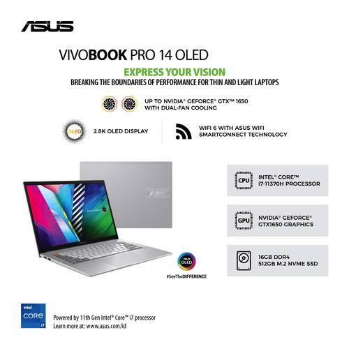 Gambar ASUS VivoBook Pro K3400PH-OLED755 - Cool Silver dari Asus Official Store Jakarta Timur Tokopedia