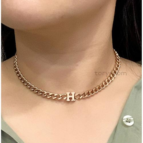 titanium rantai curb chain rosegold 
