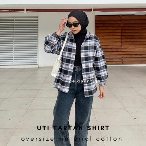 Gambar 83 - UTI tartan shirt - Black dari 83delapantiga Kab. Bekasi Tokopedia