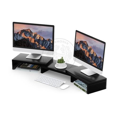 Jual Dual Monitor Stand Riser – 3 Shelf Computer Monitor Riser Harmonia ...