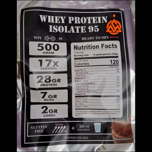 Jual WPI95 Susu Protein 500gr Whey Protein Isolate 95 Diet OCD DEBM