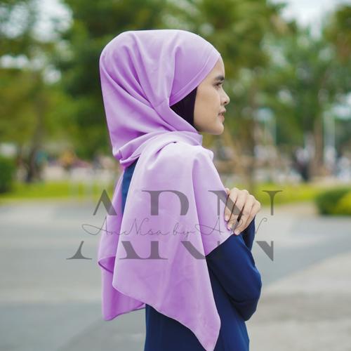 Gambar AnNisa by ARN - Pashmina Hijab Segi Empat Syar'i (Med Purple Lavender) - Lavender, Pashmina 175x70 dari AnNisa by ARN Official Kota Cimahi Tokopedia