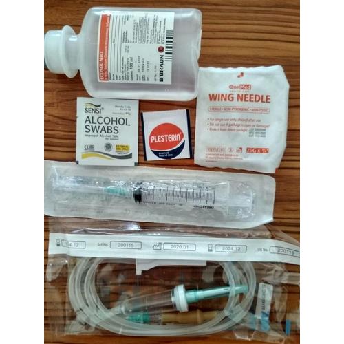 Jual Paket Infus Set Dewasa Lengkap Nacl Spuit Wing Needle Dan Iv