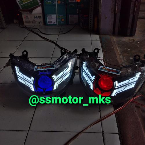 Jual HEADLAMP CUSTOM LAZY YAMAHA NMAX OLD PROJIE BILED WST BISA SEIN