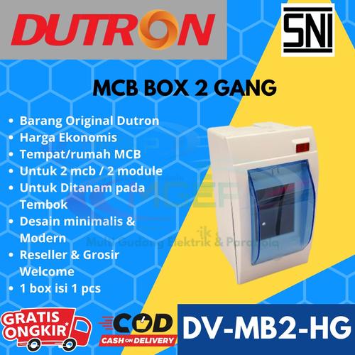 Jual Dutron MCB Box 2 gang DV MB2 HG MCB 2 Module - Kota Tangerang ...