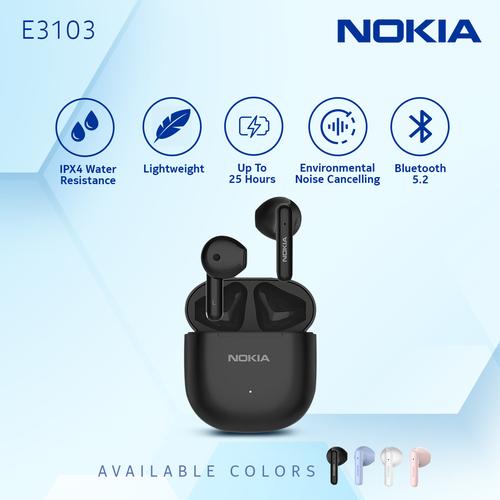 Gambar Nokia E3103 ENC True Wireless Earphones TWS Less Latency HD - Black dari Nokia Audio Official Store Jakarta Barat Tokopedia