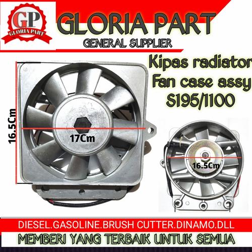 S195 Radiator Jual Kipas radiator ( FAN CASE ASSY ) mesin dong feng S195/1100ND ...