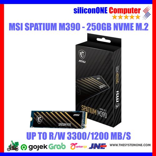 Gambar MSI SSD SPATIUM M390 250GB NVME speed 3300/1200 - 5 TAHUN PCIE M.2 dari silicon ONE Computer Kota Bandung Tokopedia