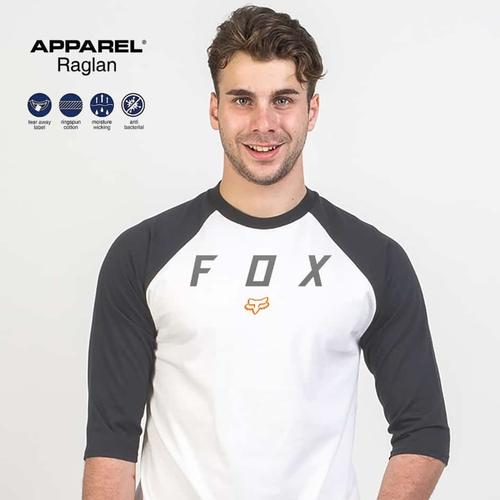 Jual T-shirt FOX Apparel Raglan 