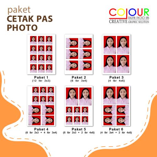 Jual Cetak Pas Photo - edit background, GLOSSY - Kota Denpasar - Colour