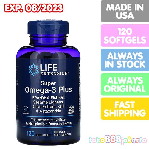 Jual LIFE EXTENSION SUPER OMEGA-3 PLUS EPA/DHA FISH OIL 120 SOFTGELS -  Jakarta Barat - TOKO 888 JAKARTA | Tokopedia