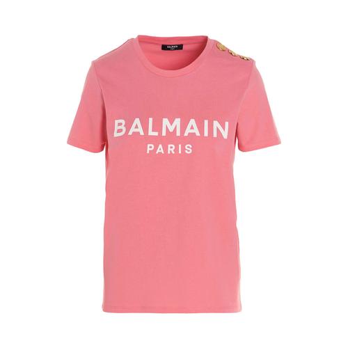 Promo Balmain T-Shirt White Logo Print 