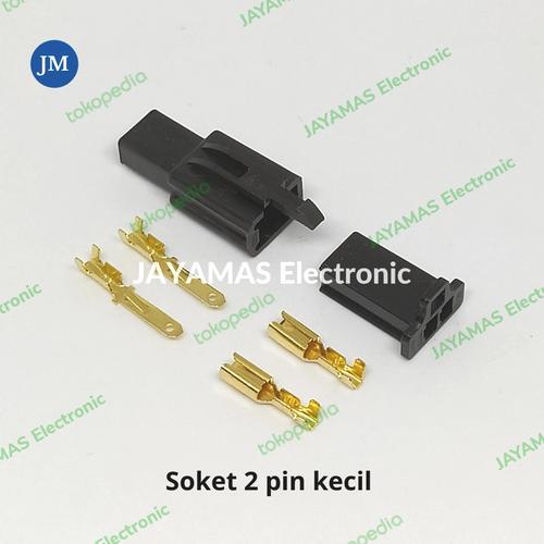 Jual Socket Motor 2 pin kecil Soket Konektor kabel 2pin + Skun (Set ...