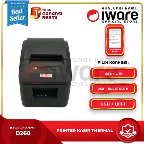 Gambar Printer Struk Kasir Thermal Iware DS260 80mm USB/Bluetooth/Wifi/Lan - USB-LAN dari Iware Official Store Jakarta Pusat Tokopedia
