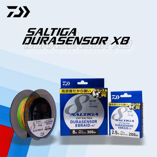 Daiwa PE Line UVF Saltiga Dura X12EX+Si3 300m #8 118lb - Signal Red - Neuf