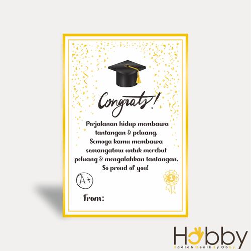 Jual KARTU UCAPAN GRADUATION KELULUSAN - WAJIB ORDER BERSAMA JAM