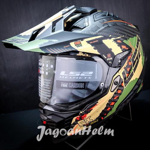 Jual LS2 HELM MX701 EXPLORER EXTEND | CARBON MATT MILITARY GREEN| SUPERMOTO  - L - Kota Bekasi - Jagoan Helm | Tokopedia