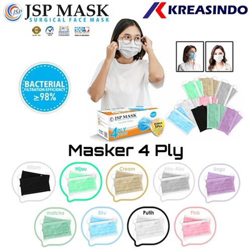 Gambar Masker 3ply / 3 ply JSP Surgical Face Mask Original isi 50 - Besco hijau 50 dari Kreasindo Online Jakarta Pusat Tokopedia