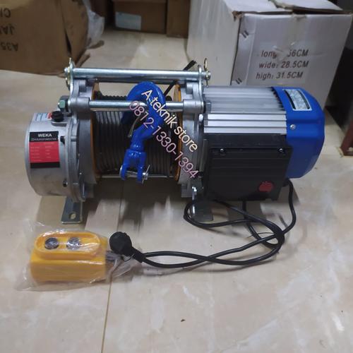 Jual weka 1200 kg winch hoist sling 20 meter katrol electric 1 phase