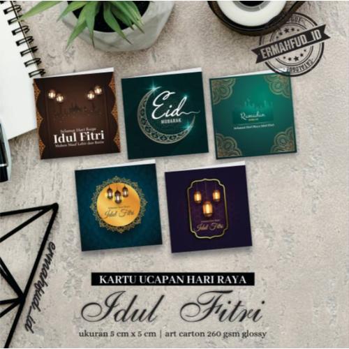 Jual kartu ucapan lebaran mini kartu ucapan idul fitri greeting card ...
