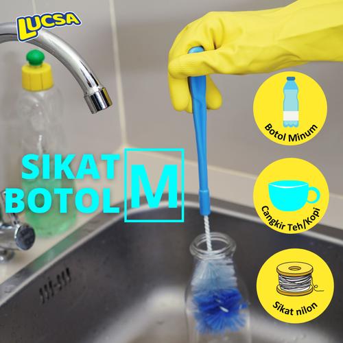 Gambar LUCSA SIKAT BOTOL (M) - BOTOL AIR MINUM WADAH MINUM TEH/KOPI NILON dari Lucsa Indonesia undefined Tokopedia