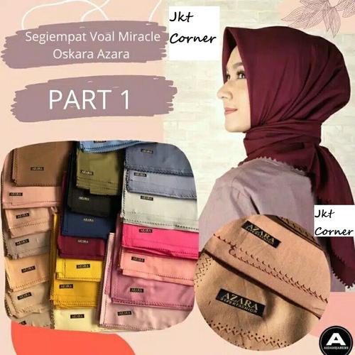 Gambar AZARA HIJAB SEGI EMPAT OSKARA LASERCUT JILBAB POLOS KERUDUNG SEGIEMPAT - Hitam dari Jkt Corner Jakarta Barat Tokopedia