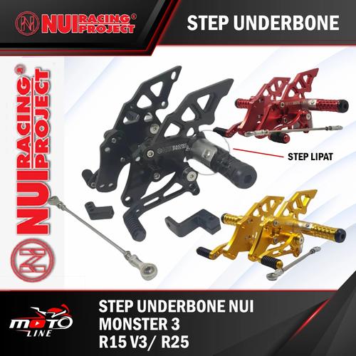 Underbone Nui Racing Jual STEP UNDERBONE R15 V3/R25 CNC NUI RACING MONSTER 3 - Gold - Kota ...