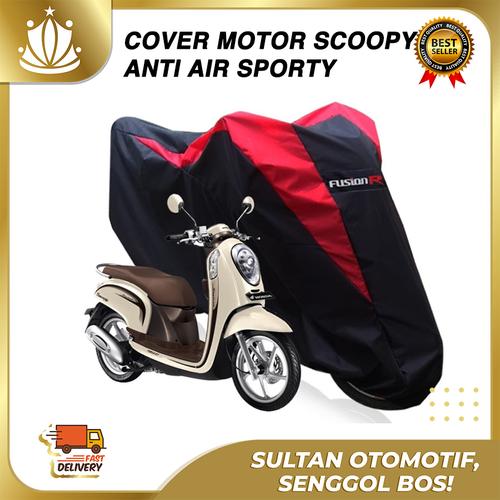 Promo Sarung Motor HONDA SCOOPY / Cover Motor SCOOPY Waterproof FUSION R FSR, HitamListOren