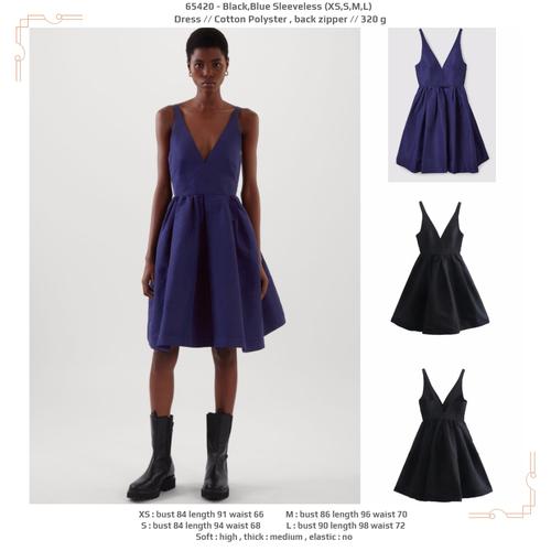 Jual 65420 - Black,BLUE Sleeveless (XS 