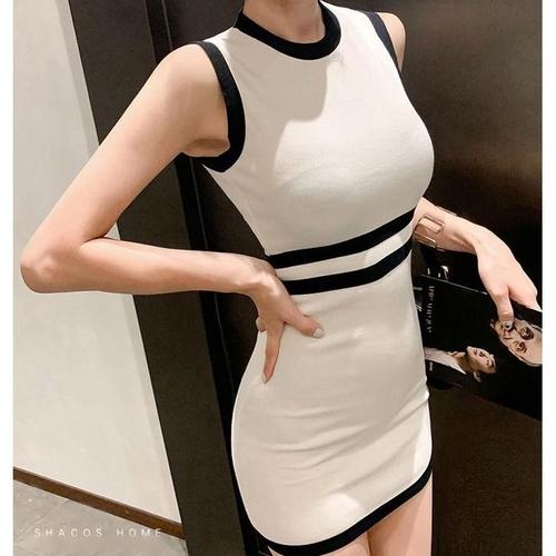 KOREAN SLEEVELESS BODYCON MINI DRESS 