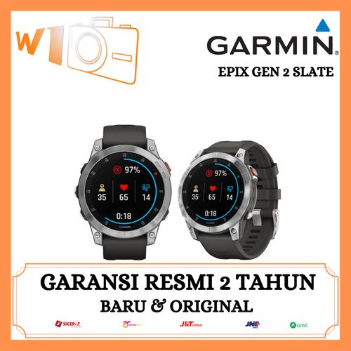 Jual Garmin Epix Gen Slate Steel w/ Silicone Band Garansi