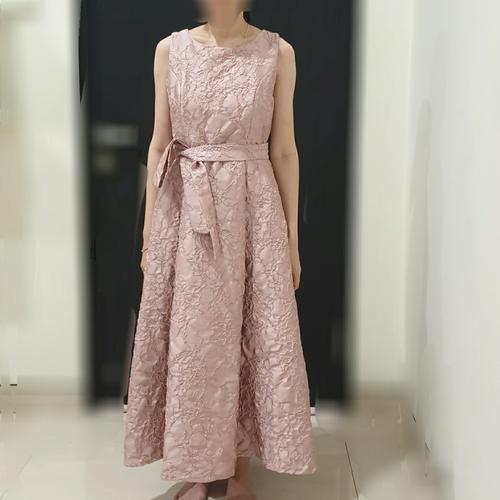 Rose Gold Dress Midi Simple preloved 