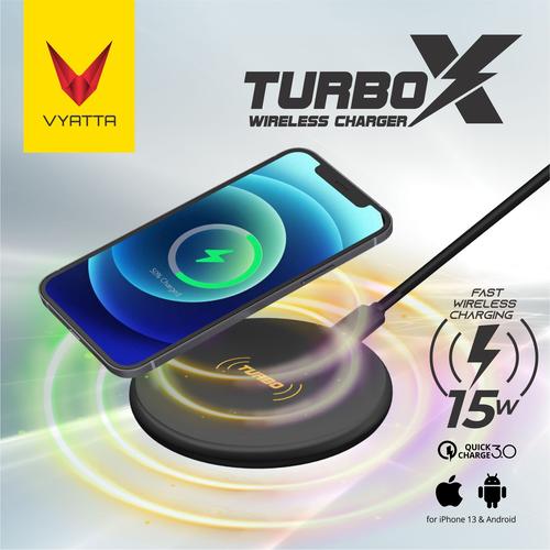 Gambar VYATTA Turbo X Fast Wireless Charger 10W - Android & iPhone - Brilliant Black dari VYATTA INDONESIA Jakarta Timur Tokopedia