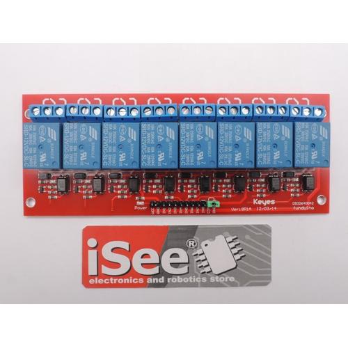 Jual relay module 5V 8 channel keyes brand mark high quality - Kota ...