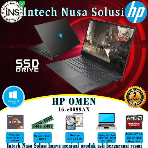 Jual HP OMEN 16-c0099AX Ryzen 5900HX 16GB 512GB SSD VGA WIN10HSL
