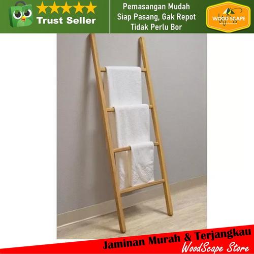 Jual Ladder Hanger/Rak Tangga Kayu Dekorasi/Gantungan sajadah/kerudung