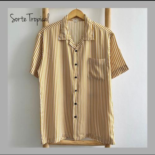 Jual Kemeja Hawaiian Shirt Stripe 